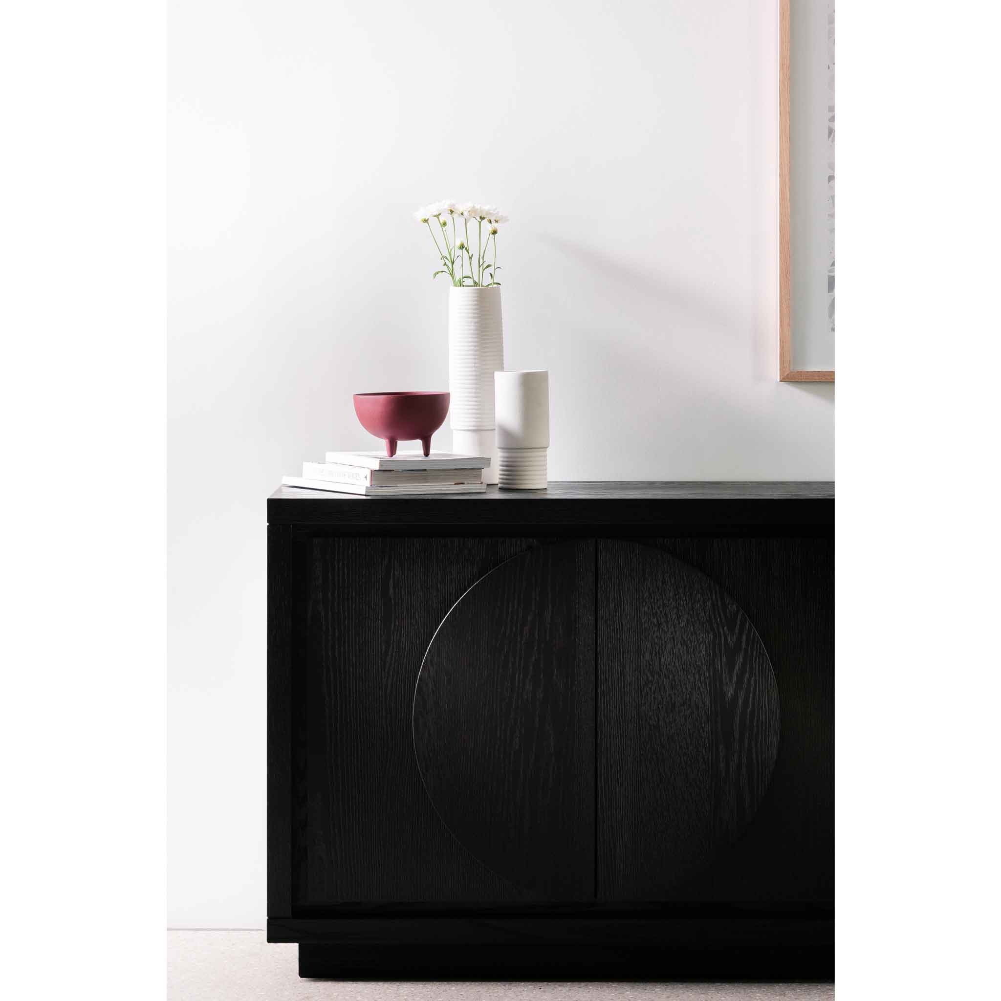 Bonnie 2m Wooden Buffet Unit - Textured Espresso Black