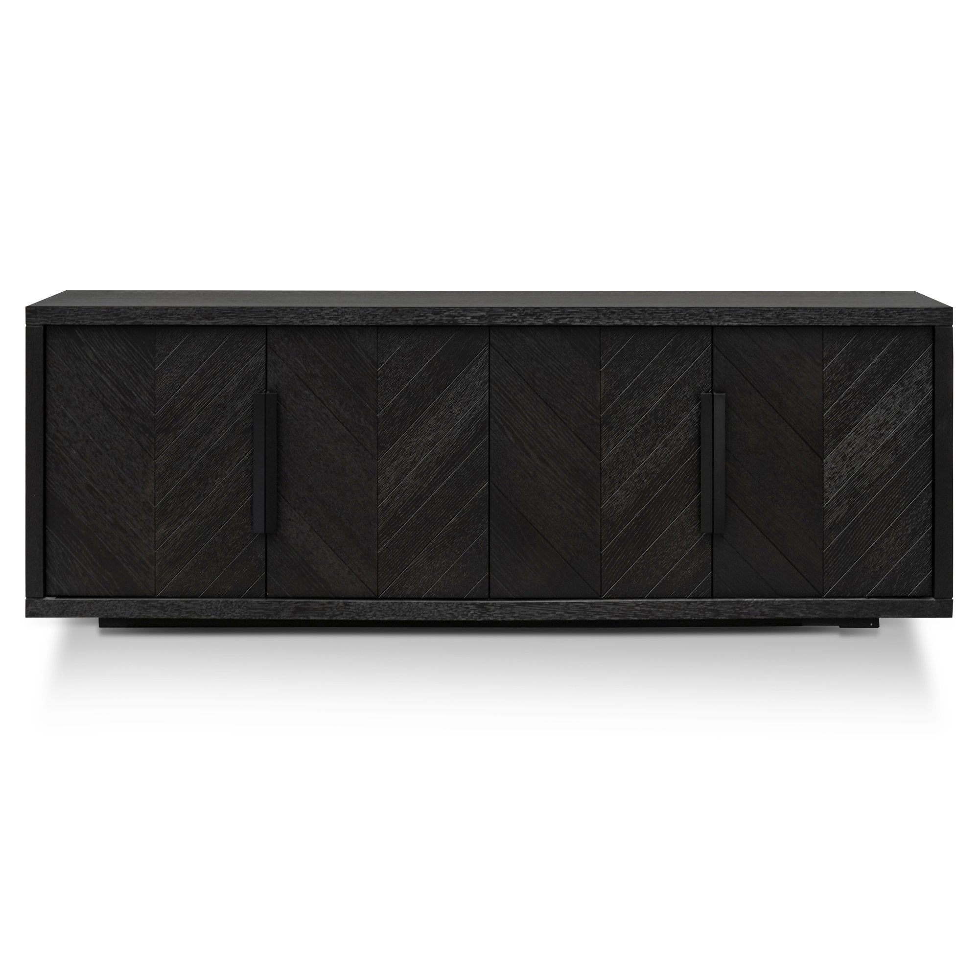 Miriam 2m Oak Buffet Unit - Textured Espresso Black