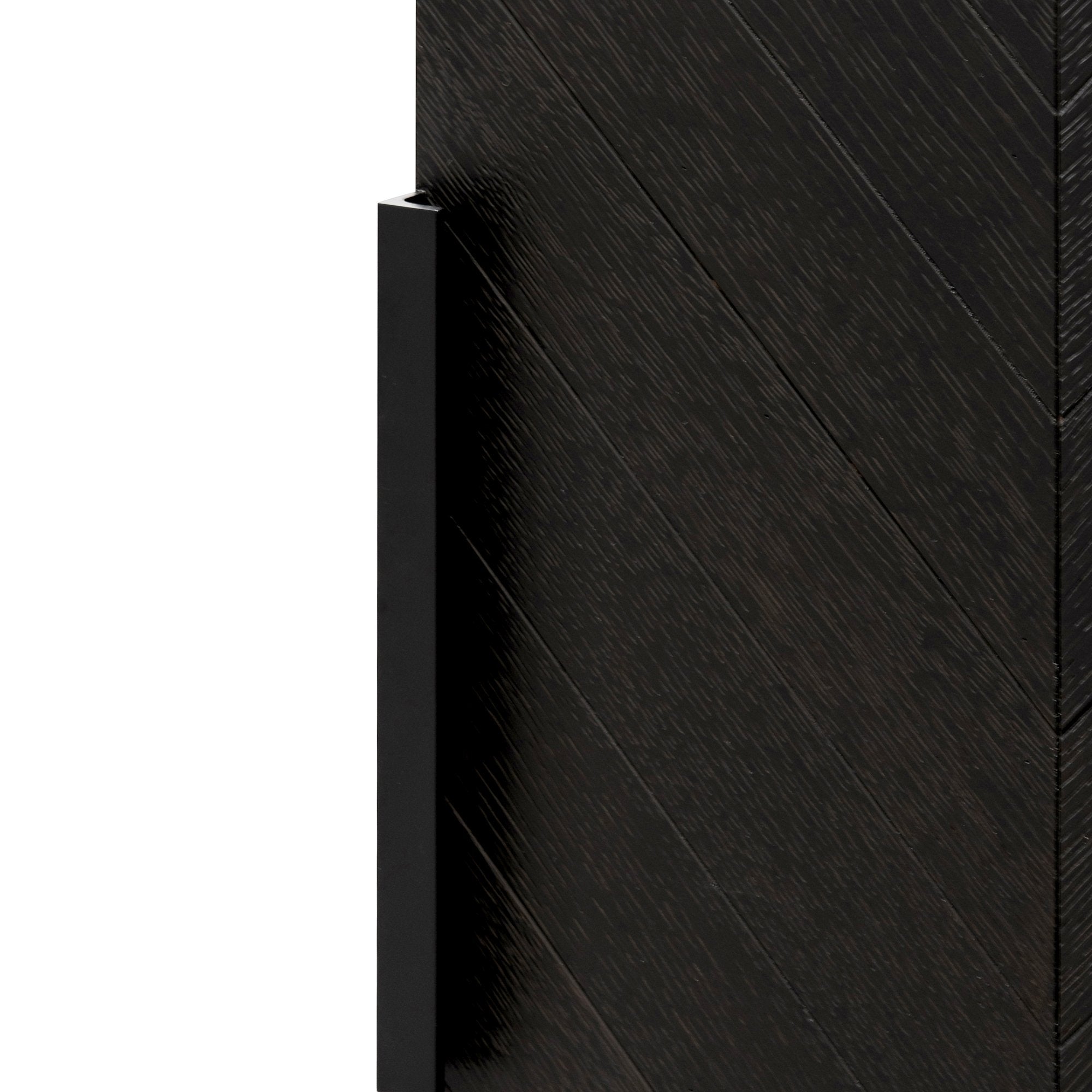 Miriam 2m Oak Buffet Unit - Textured Espresso Black