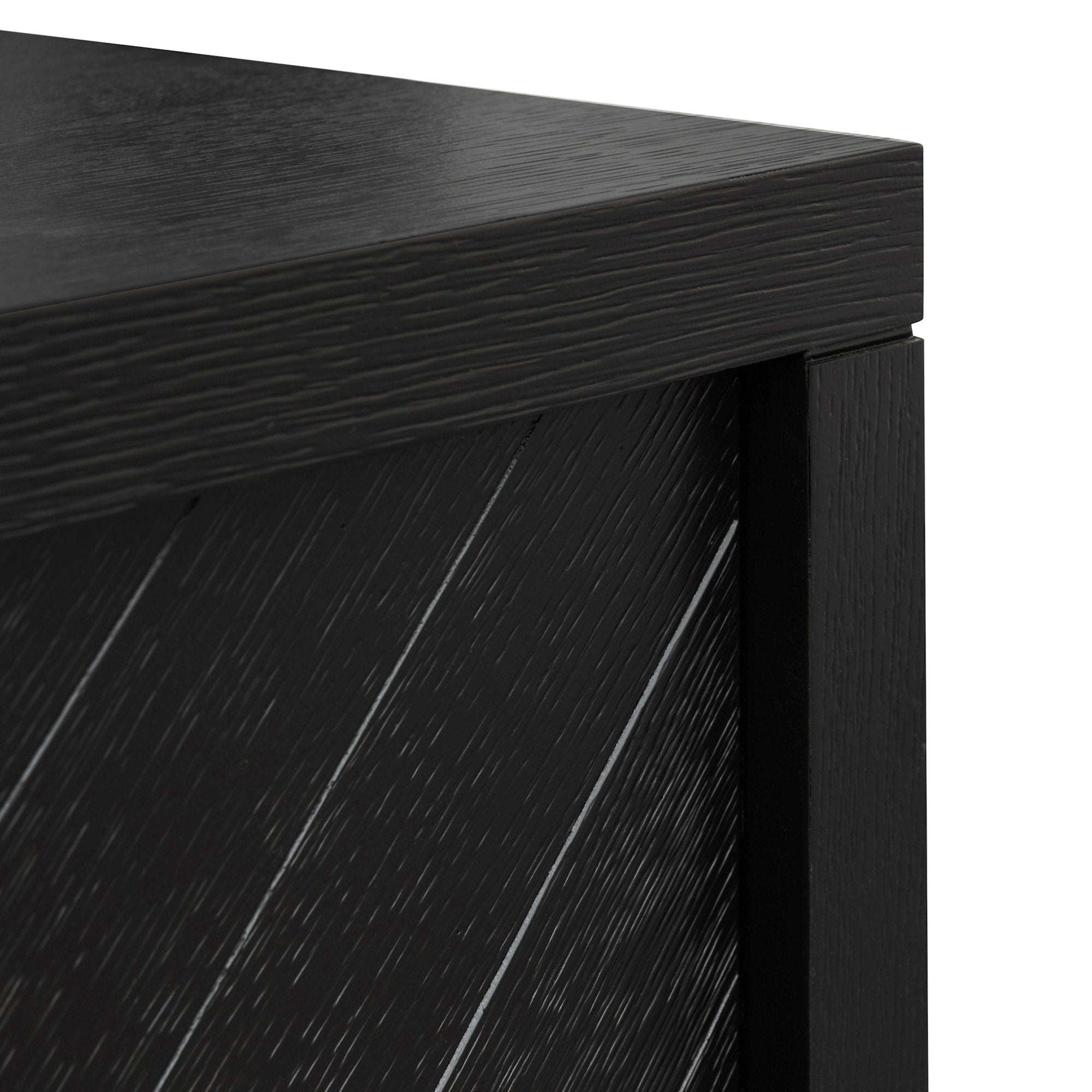 Miriam 2m Oak Buffet Unit - Textured Espresso Black