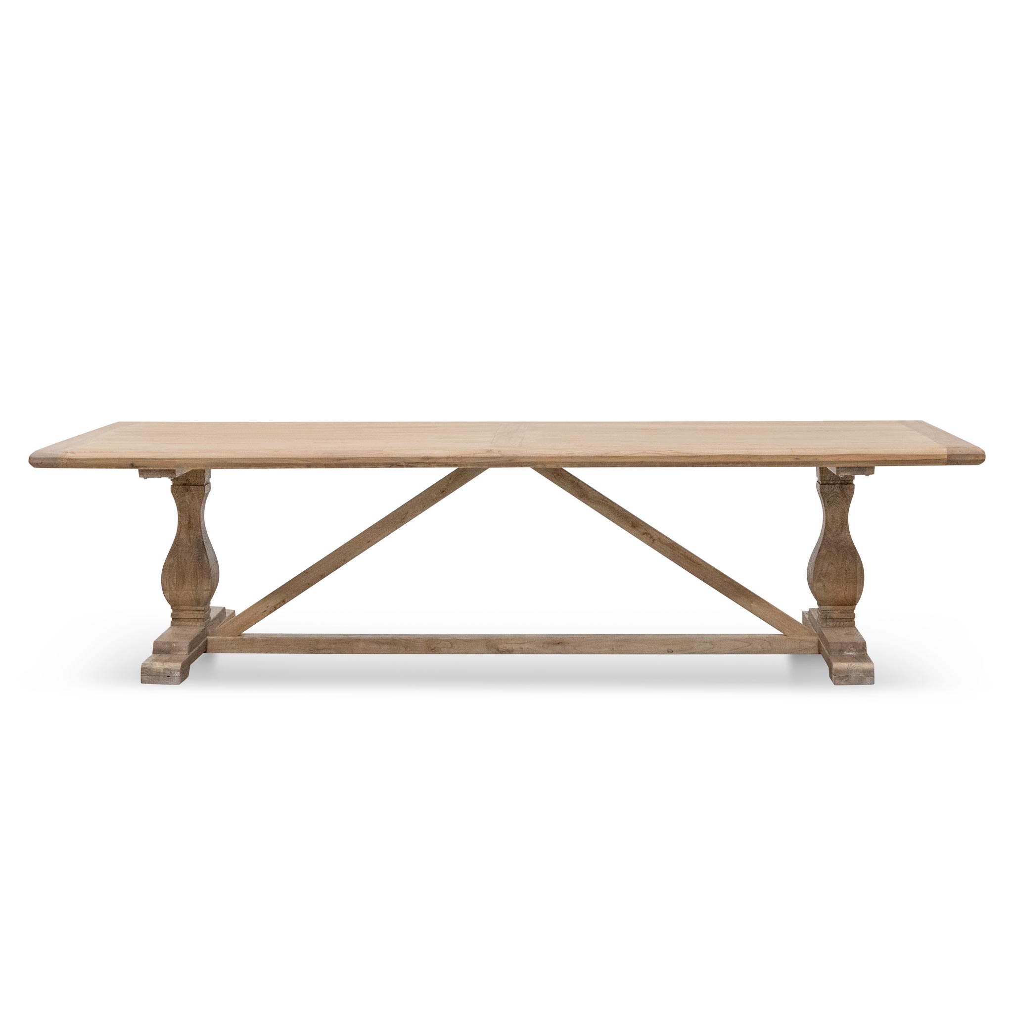 Titan Reclaimed ELM Dining Table 3m - Rustic Natural - 120cm (W)