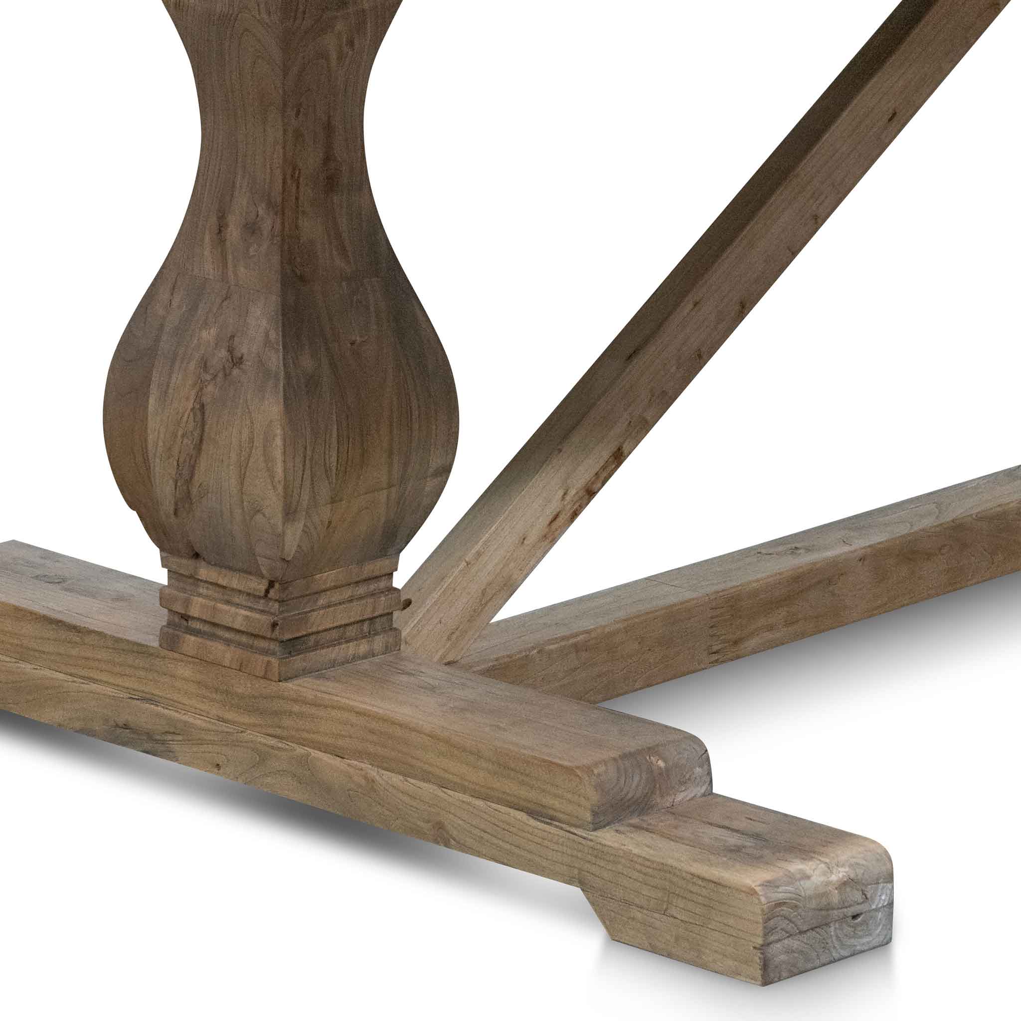 Titan Reclaimed ELM Dining Table 3m - Rustic Natural - 120cm (W)