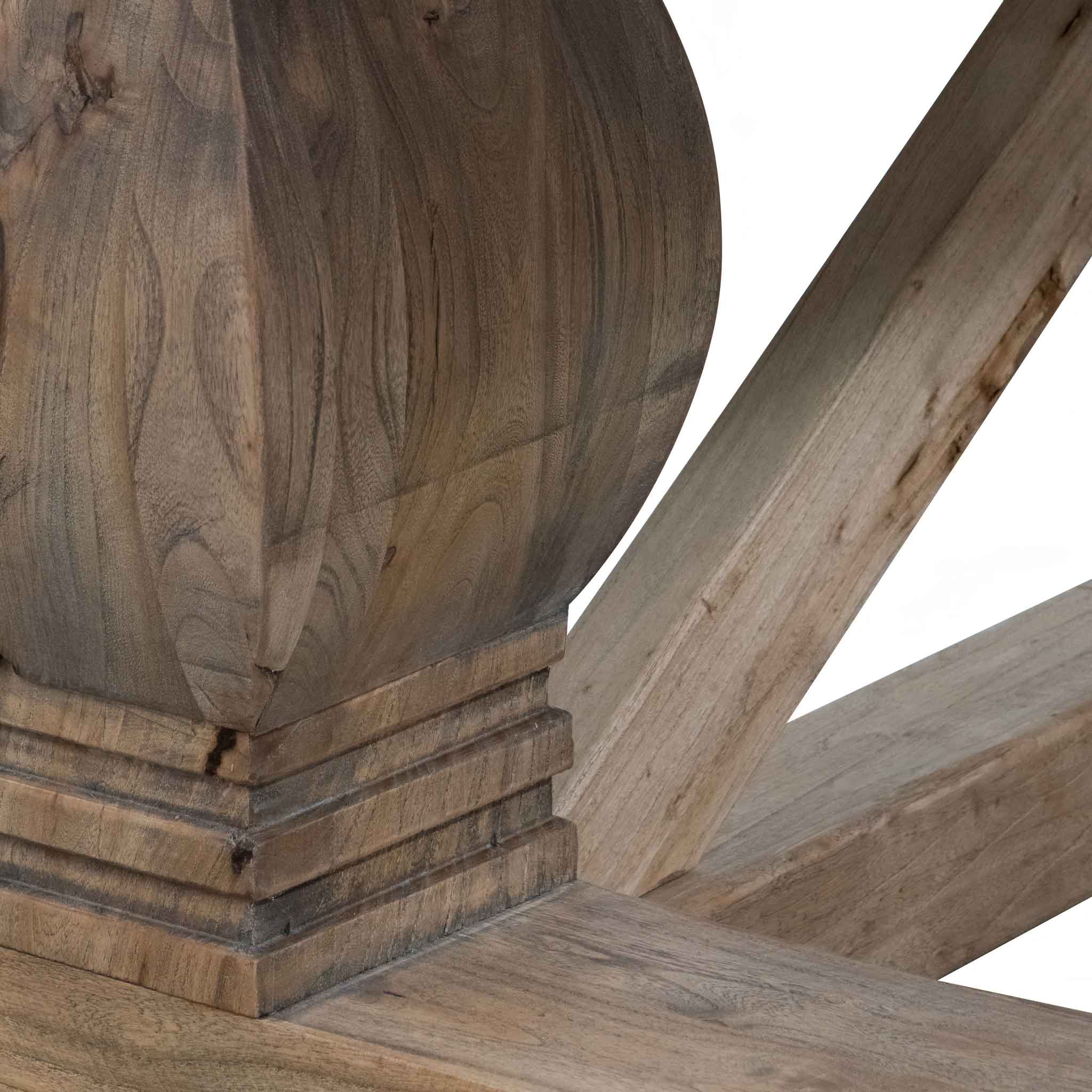 Titan Reclaimed ELM Dining Table 3m - Rustic Natural - 120cm (W)