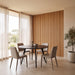 1.2m Veneer Wooden Dining Table - Full Black - image 2
