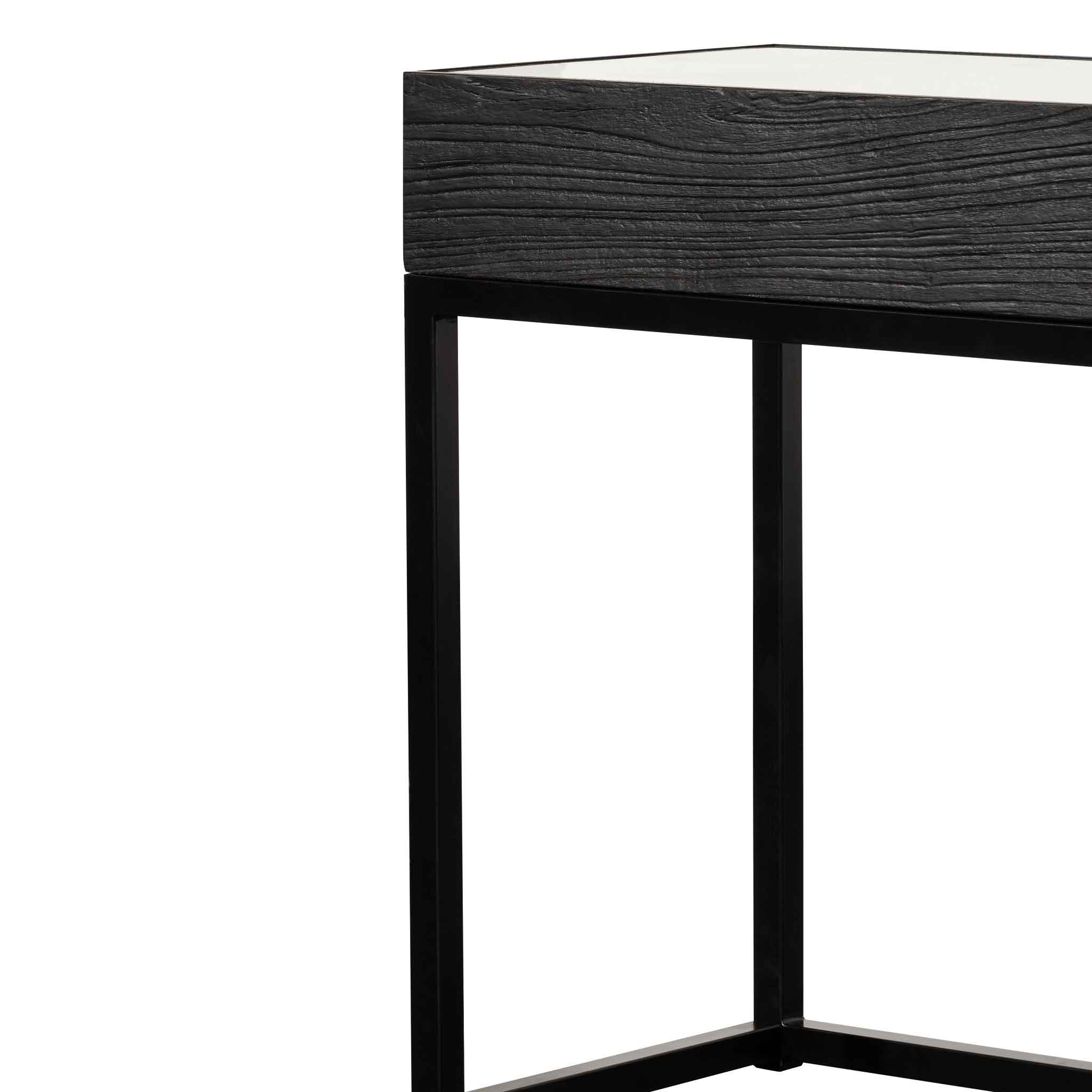 CDT6307-NI 1.39m Reclaimed Console Table - Full Black