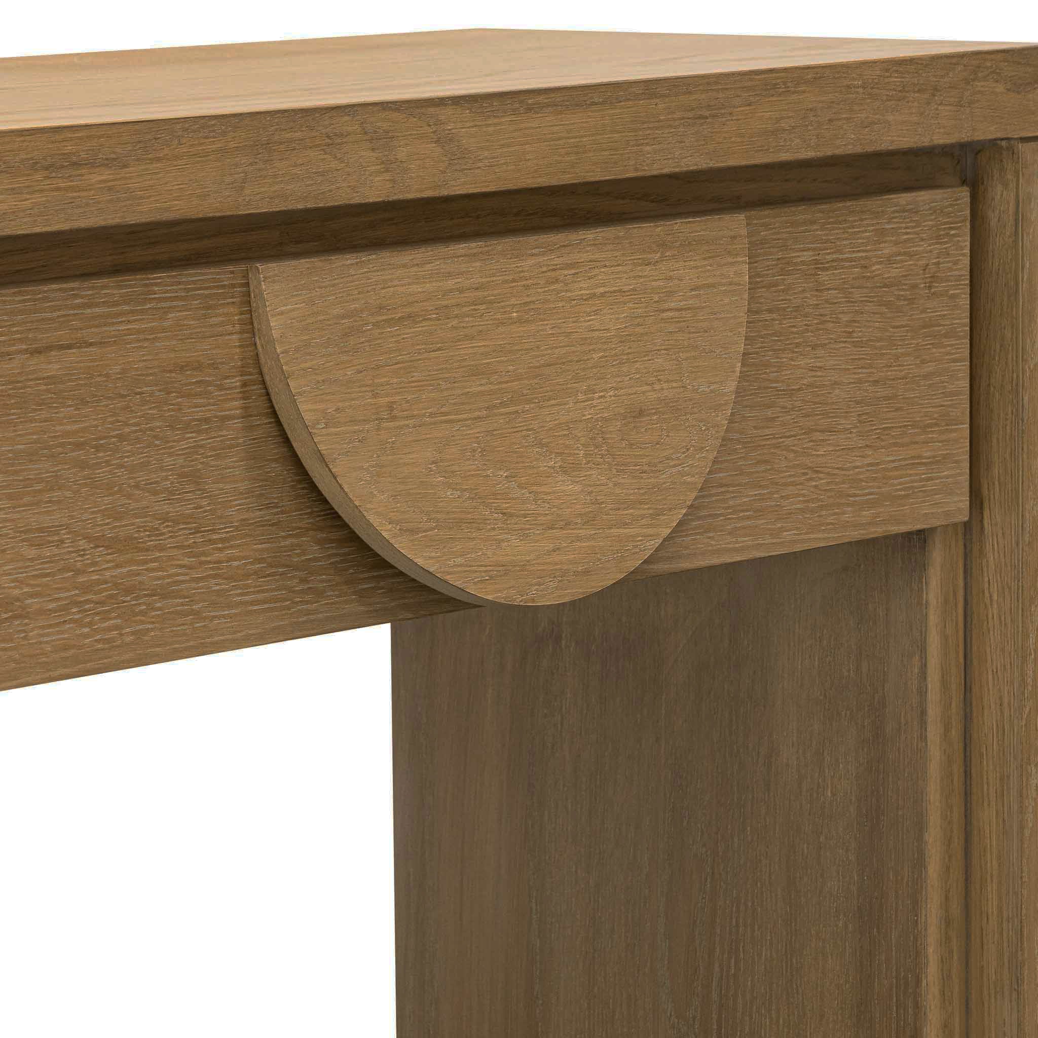 140cm Console Table with Drawers - Dusty Oak - image 9