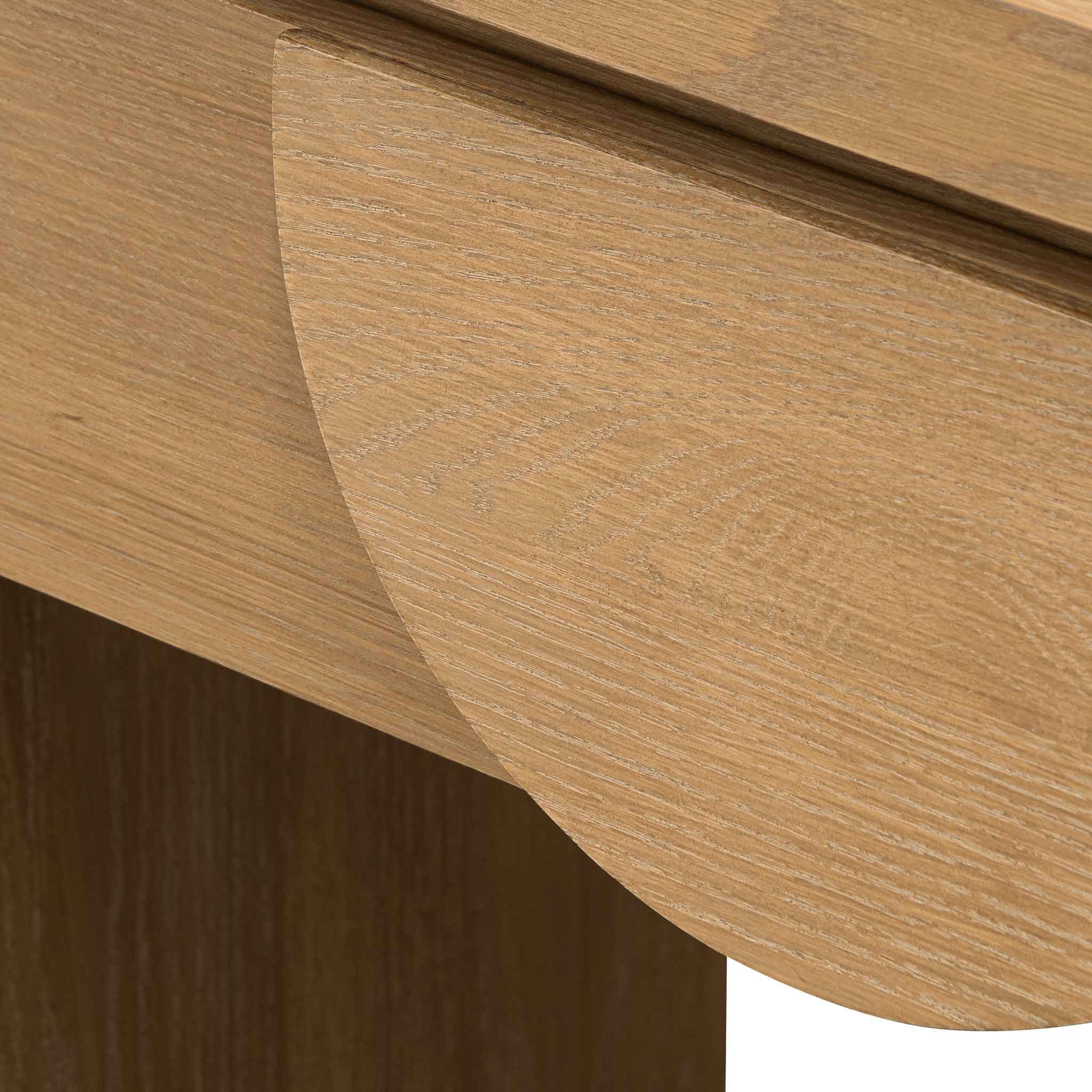140cm Console Table with Drawers - Dusty Oak - image 7