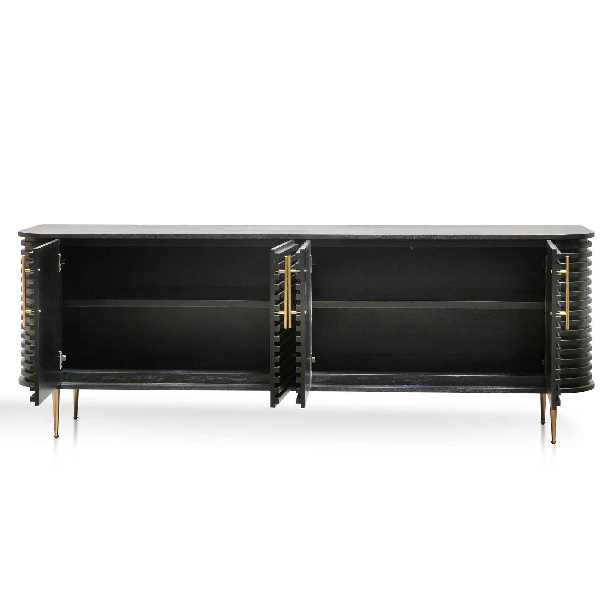 2.2m Buffet Unit - Textured Espresso Black