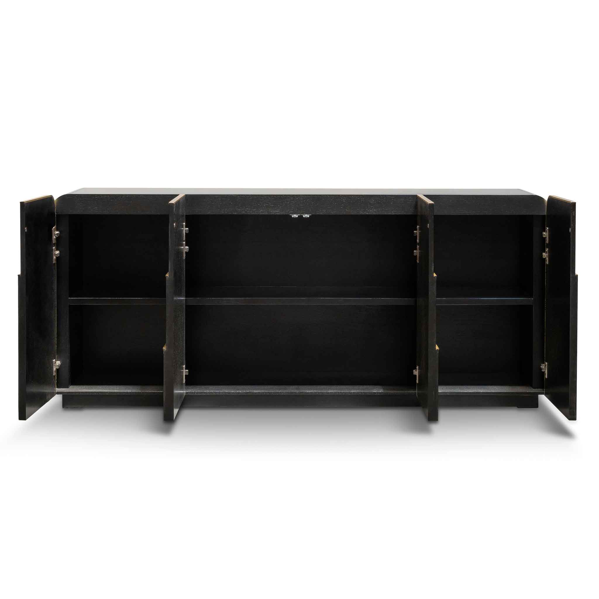 2m Buffet Unit - Textured Espresso Black