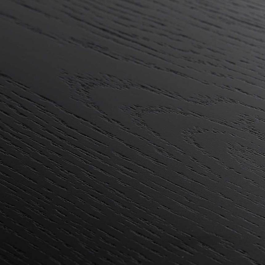 1.5m Wooden Round Dining Table - Black