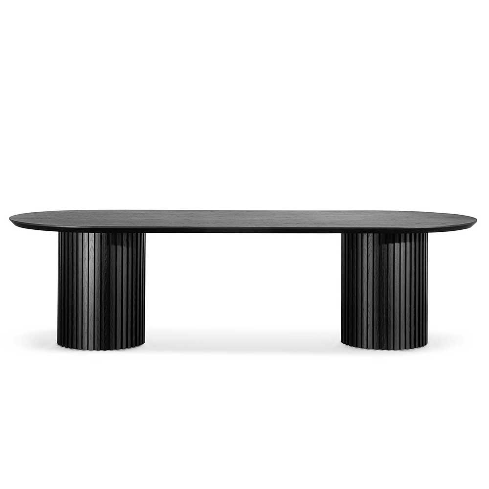 Hannes 2.8m Wooden Dining Table - Black