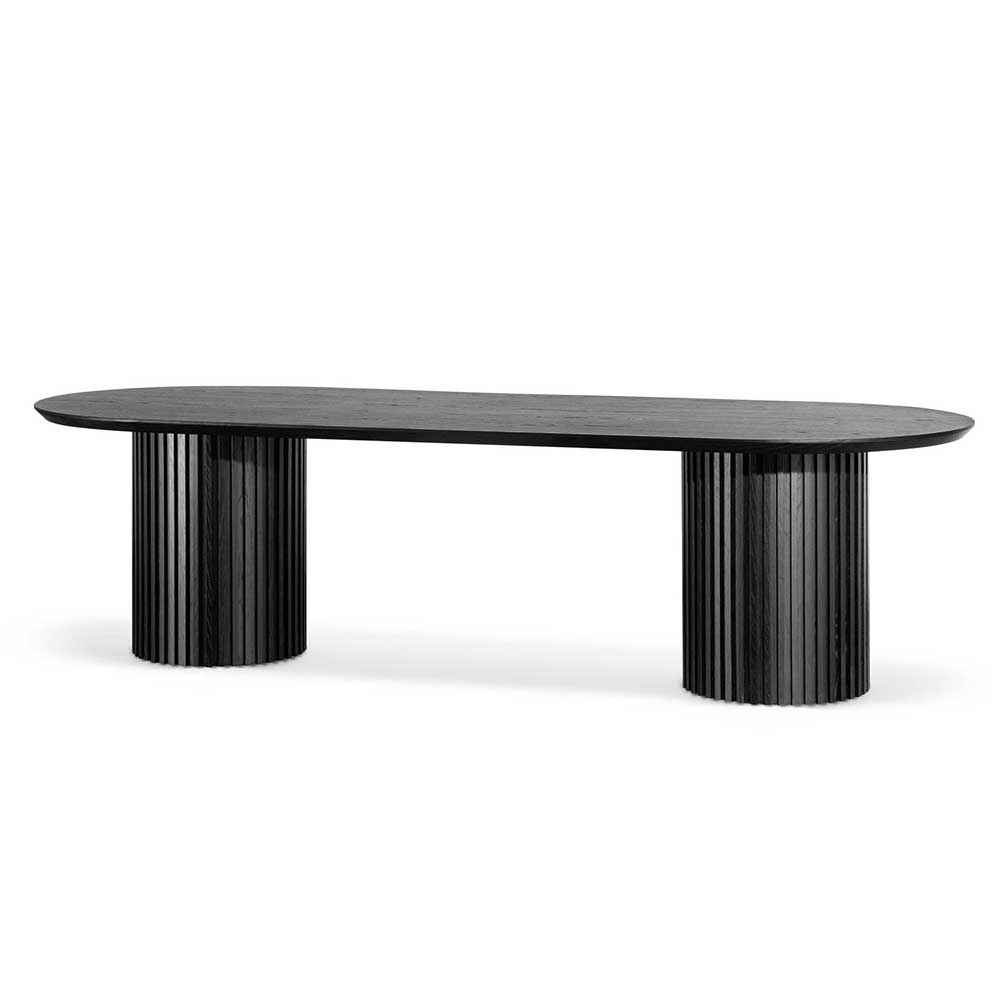 Hannes 2.8m Wooden Dining Table - Black