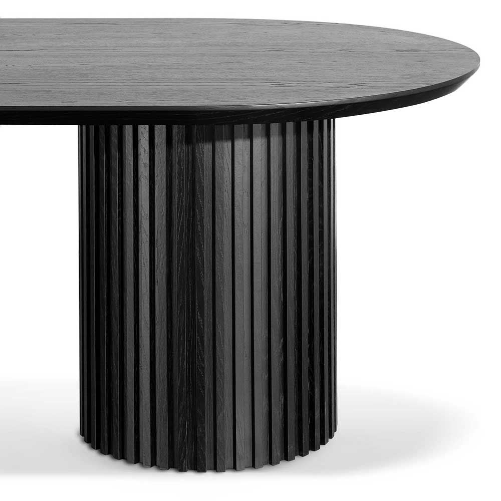 Hannes 2.8m Wooden Dining Table - Black
