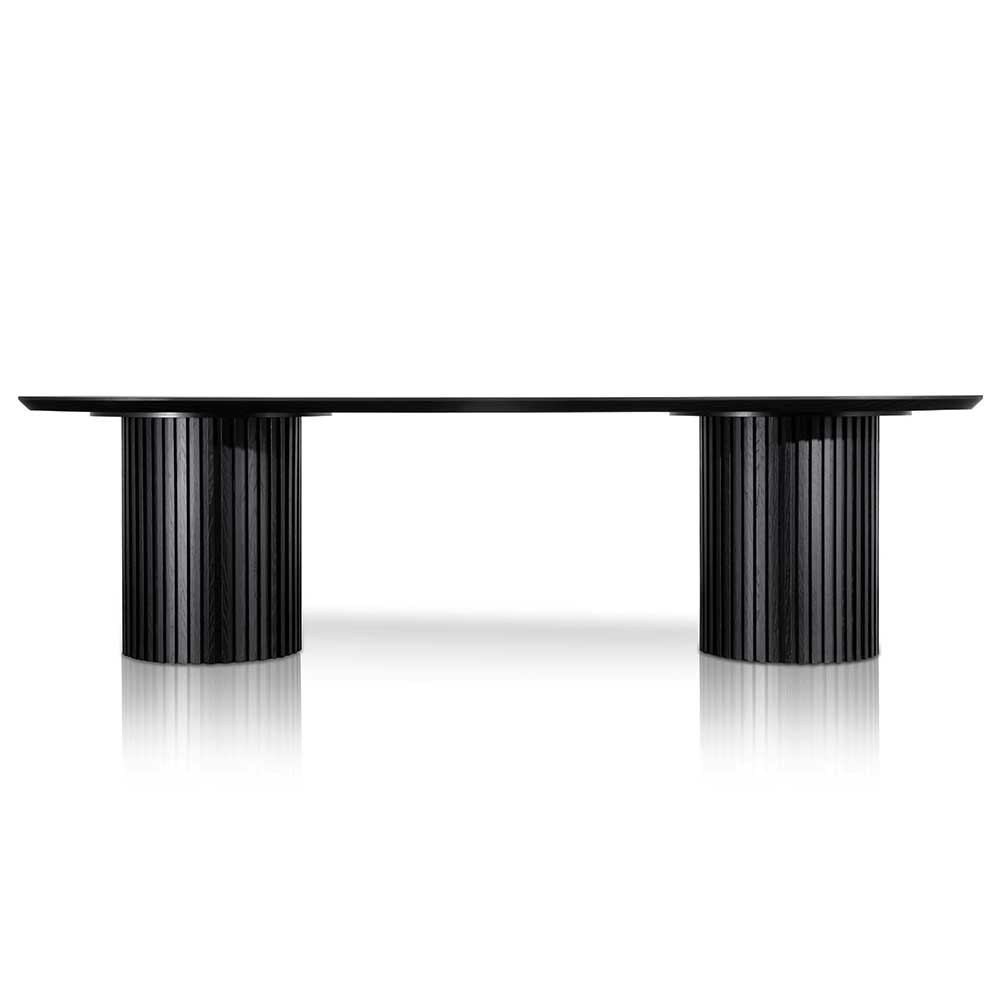 Hannes 2.8m Wooden Dining Table - Black