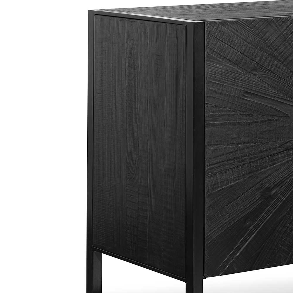 Adaline 1.8m Wooden Buffet Unit - Black