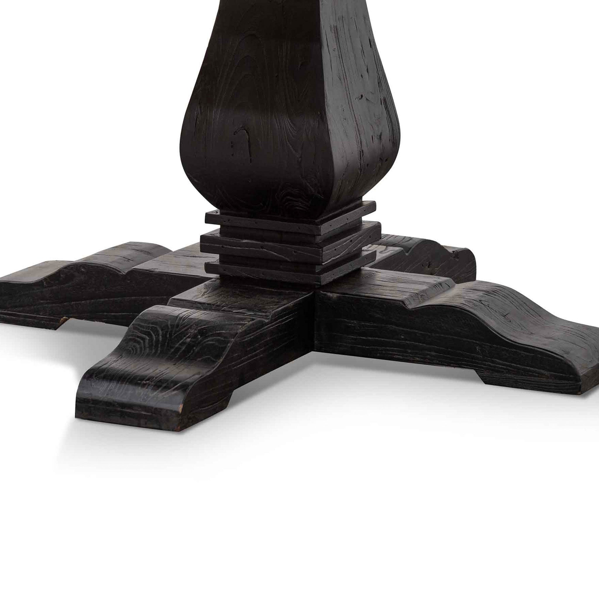 CDT6561 1.6m Round Dining Table - Natural in Black Base