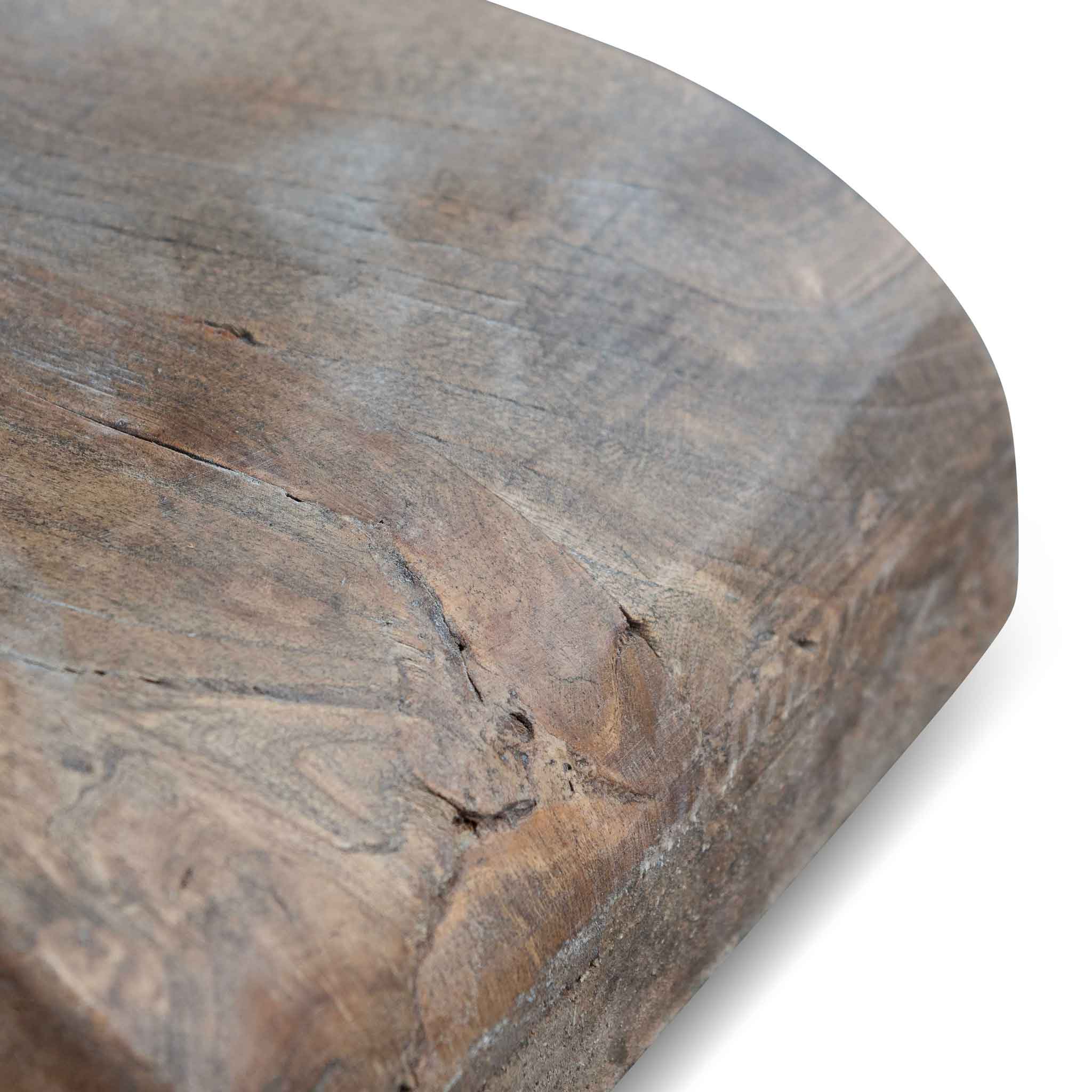 Kara Reclaimed 1.6m Round Dining Table - Natural Top and Natural Base