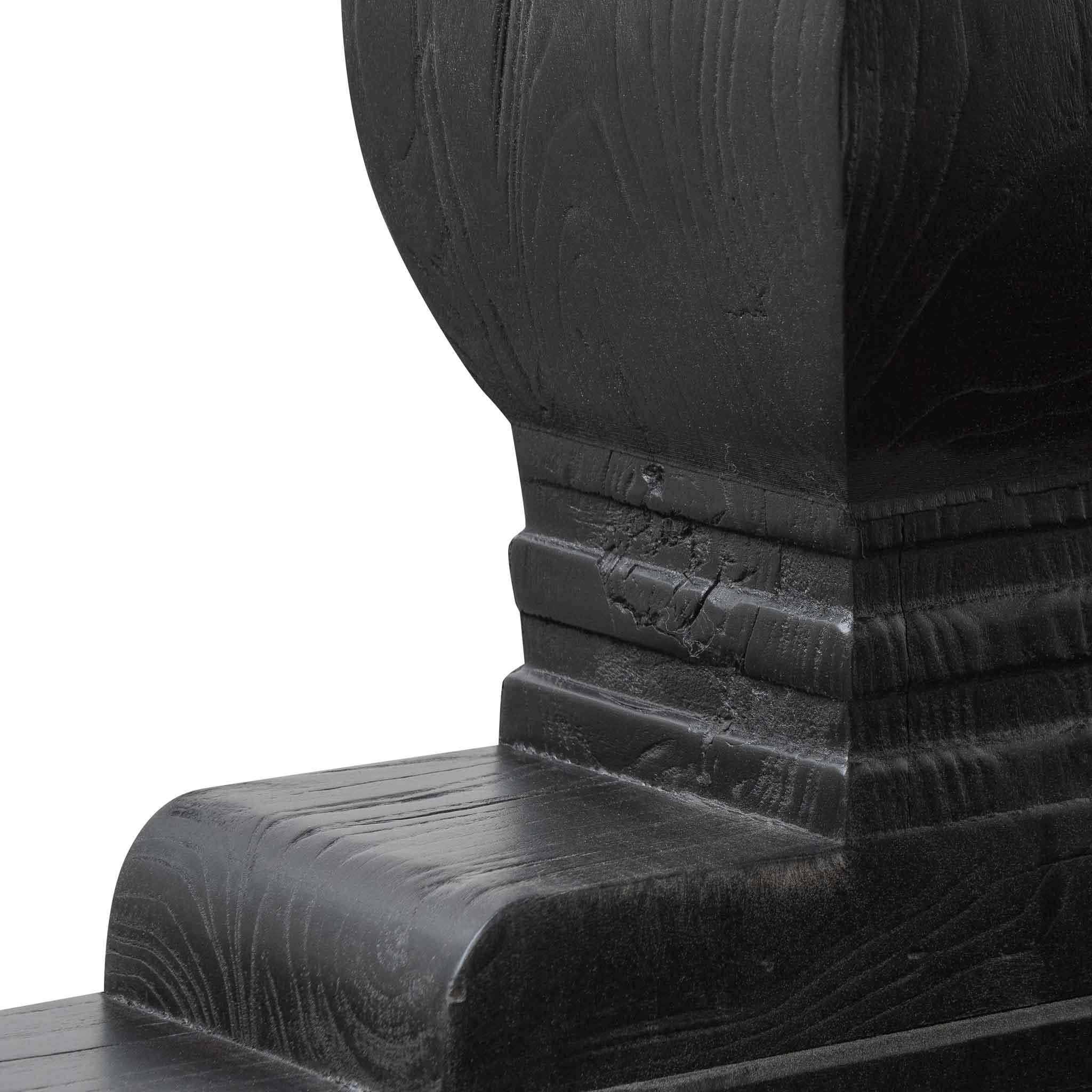 Artica Elm Wood Dining Table 2.4m - Full Black