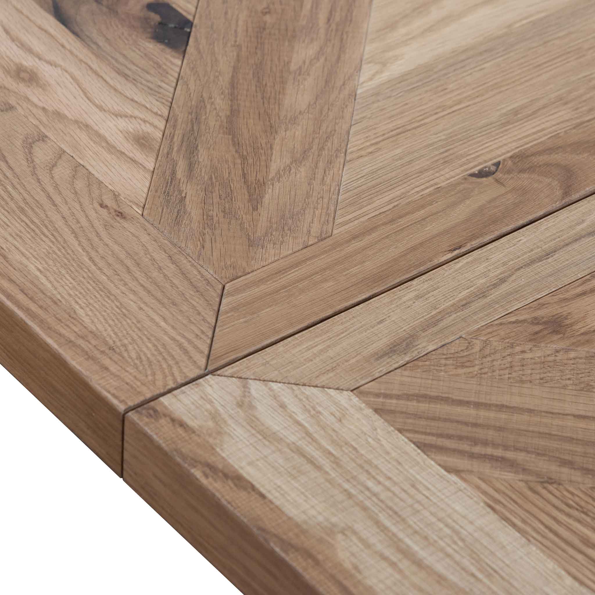 Percy 6-8 Seater Extendable Dining Table - European Knotty Oak and Peppercorn