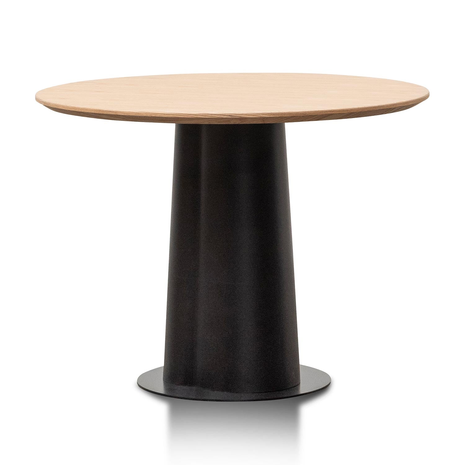 CDT6667-SD Round Wooden Dining Table - Natural Top and Black Base
