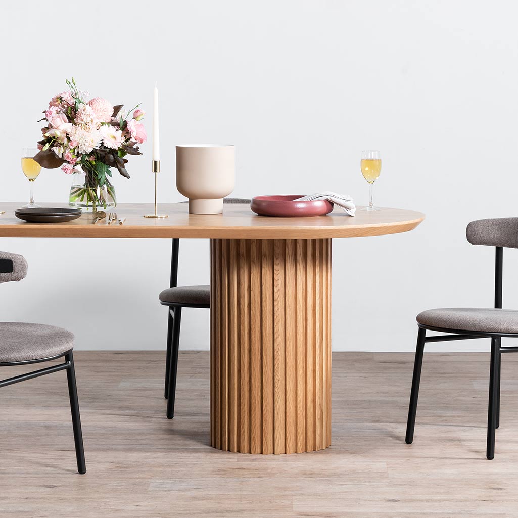 Marty 2.2m Wooden Dining Table - Natural