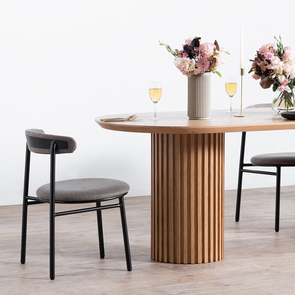 2.5m Wooden Dining Table - Natural - image 4