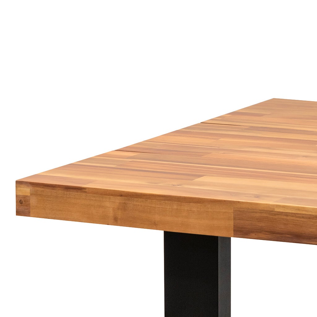 2.1m Dining Table - Natural with Black Leg