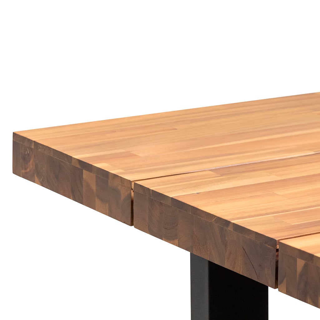 2.1m Dining Table - Natural with Black Leg