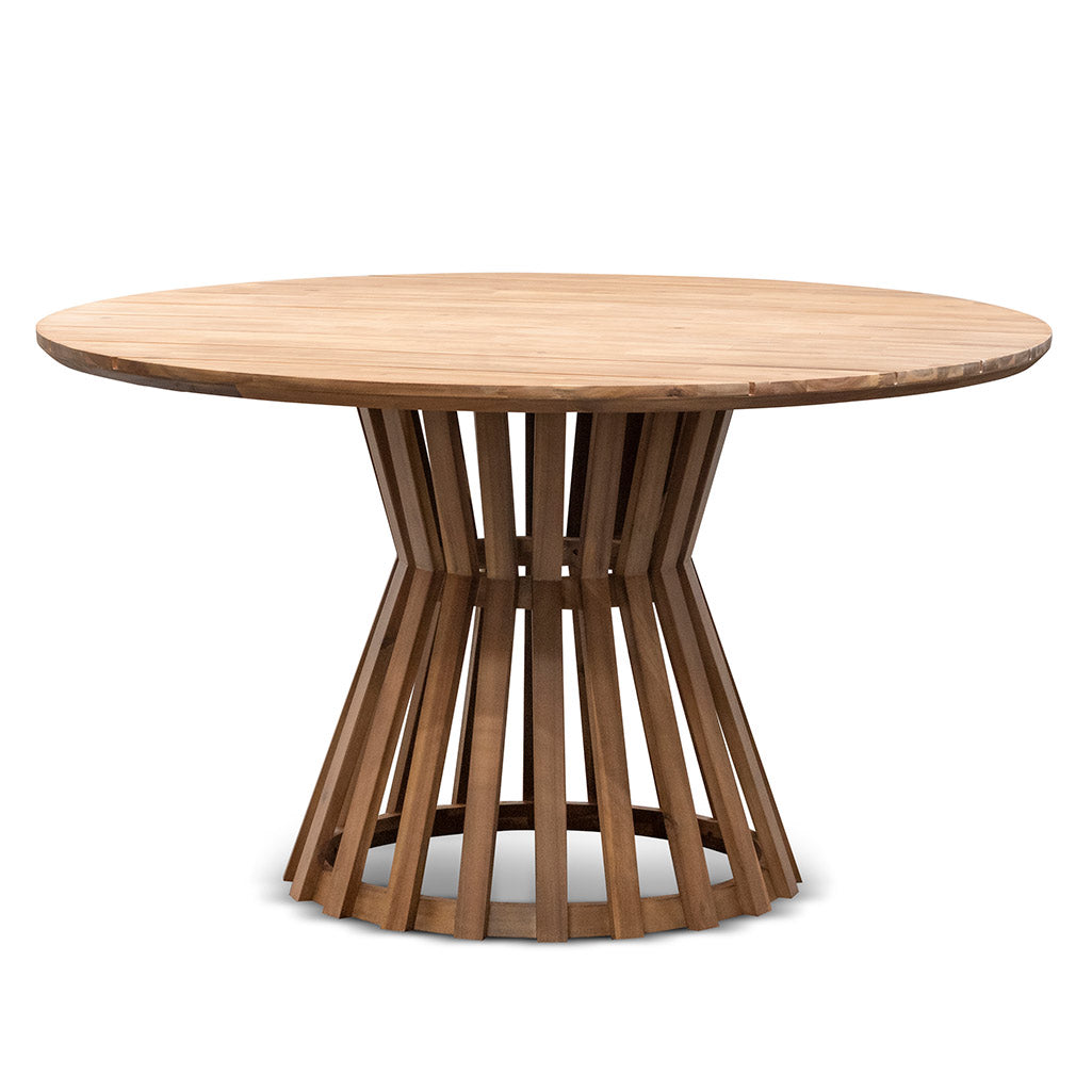 1.35m Round Dining Table - Light Natural Acacia