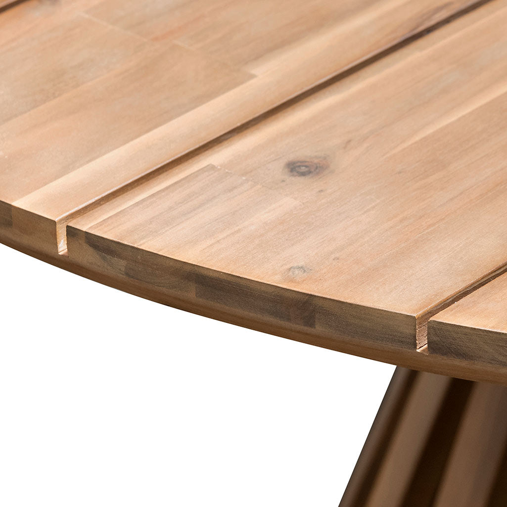 1.35m Round Dining Table - Light Natural Acacia