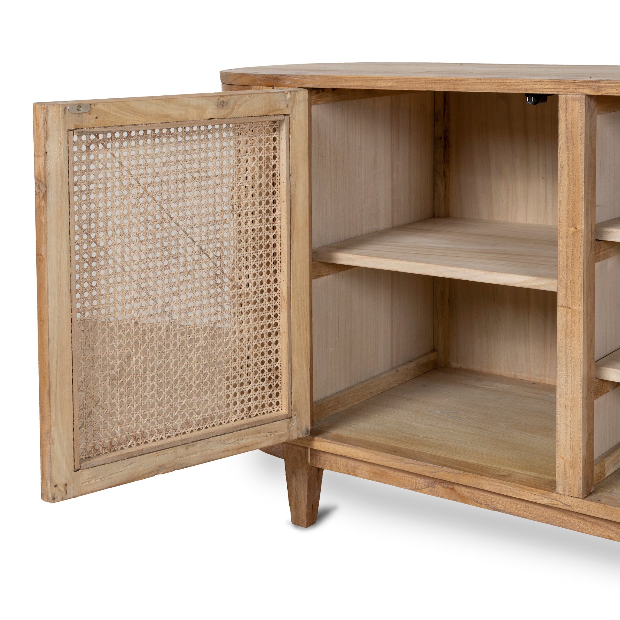 CDT6768 2.1m Sideboard Unit - Natural with Rattan Doors