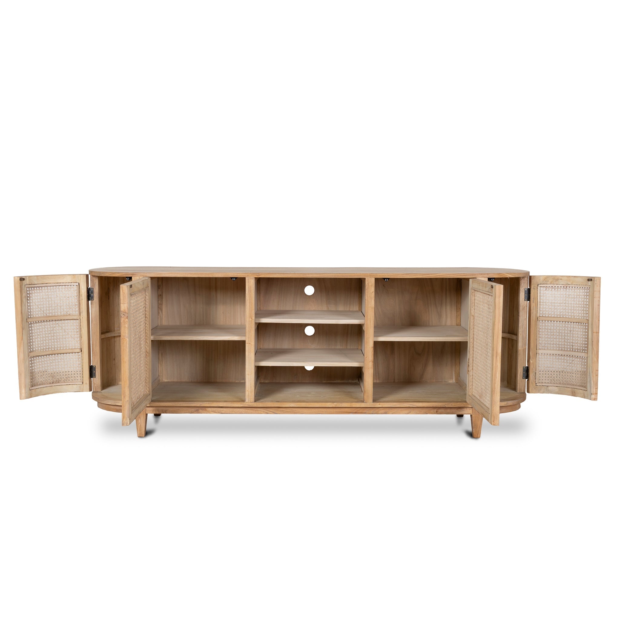 CDT6768 2.1m Sideboard Unit - Natural with Rattan Doors