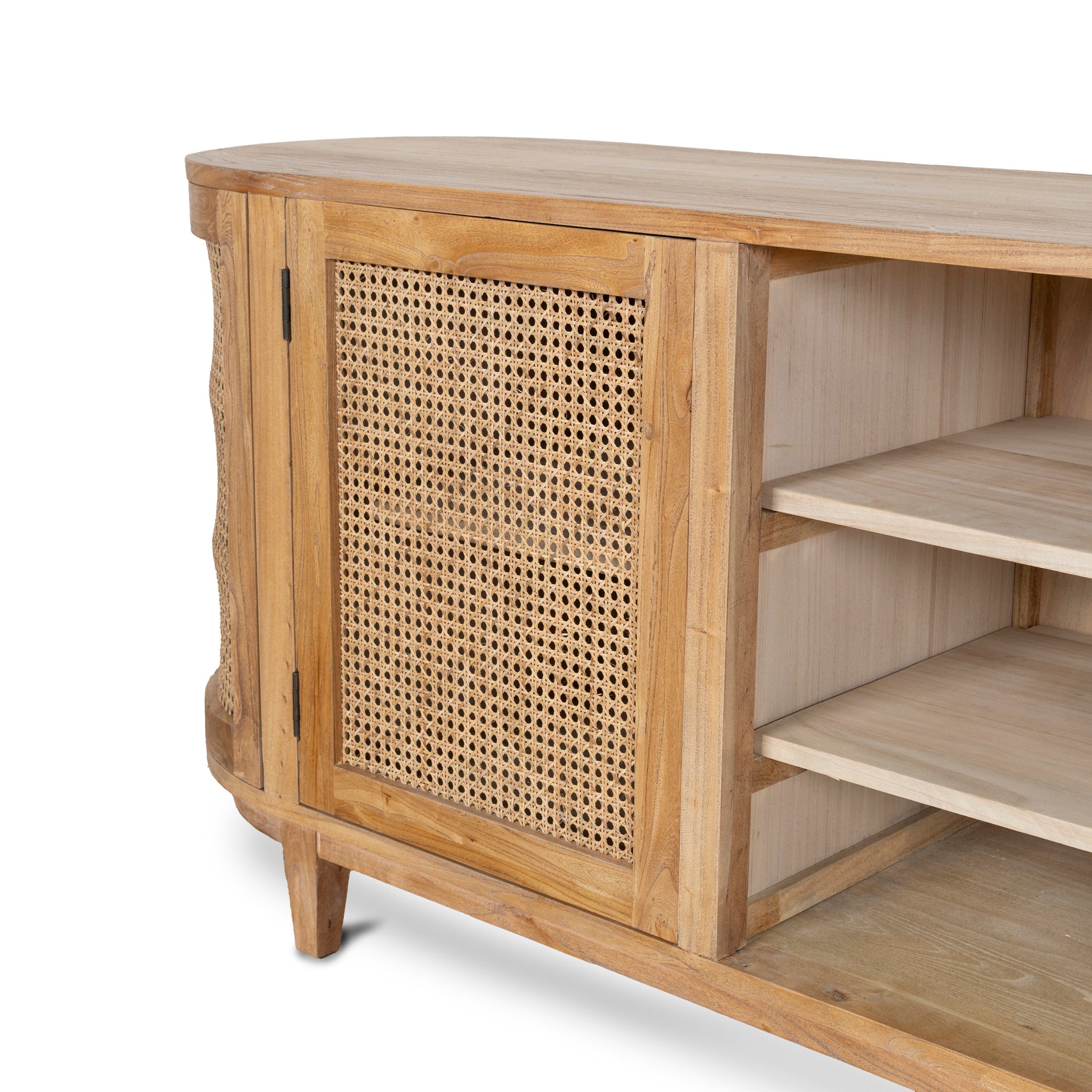CDT6768 2.1m Sideboard Unit - Natural with Rattan Doors