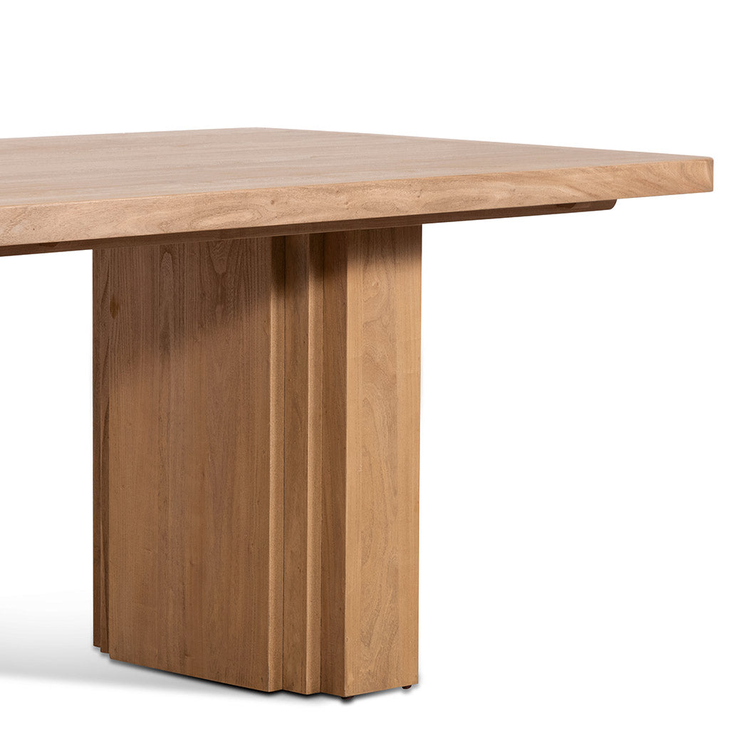 2.4m Elm Dining Table - Natural