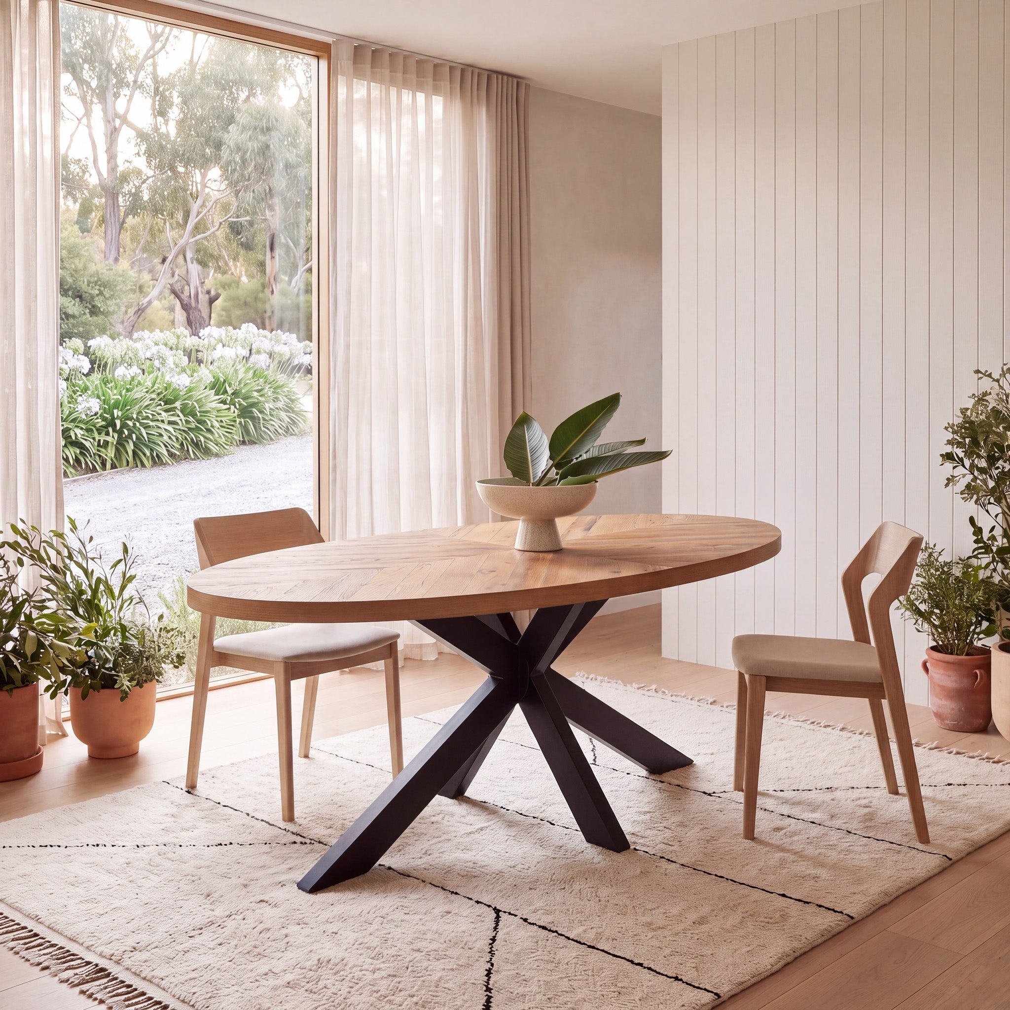 2m Dining Table - European Knotty Oak