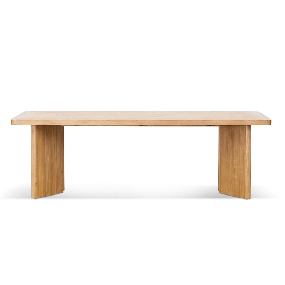 2.4m Elm Dining Table - Natural - image 2