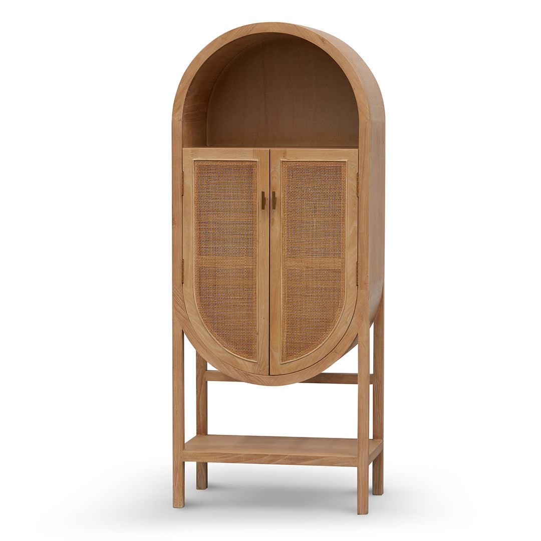 McConnell 65.5cm Rattan Door Cabinet - Natural