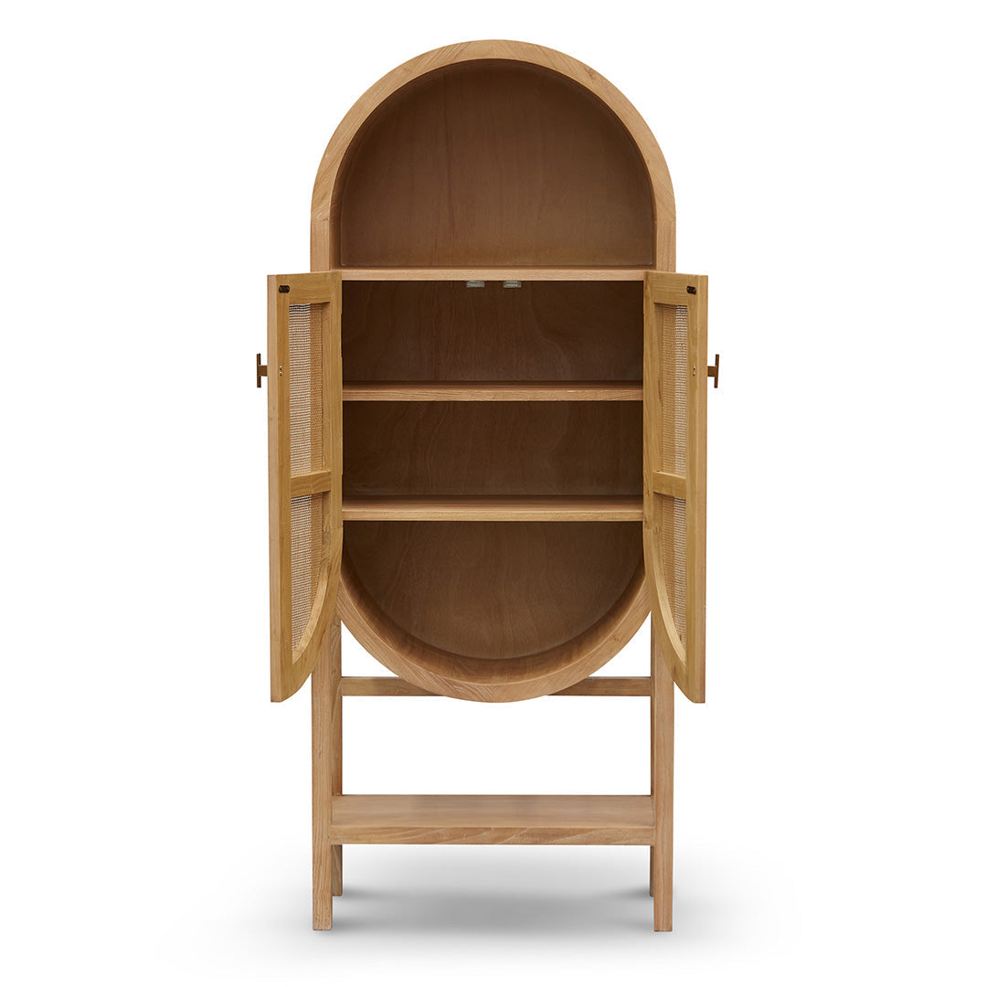 McConnell 65.5cm Rattan Door Cabinet - Natural