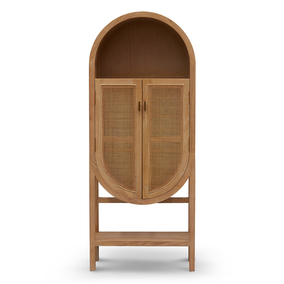 McConnell 65.5cm Rattan Door Cabinet - Natural