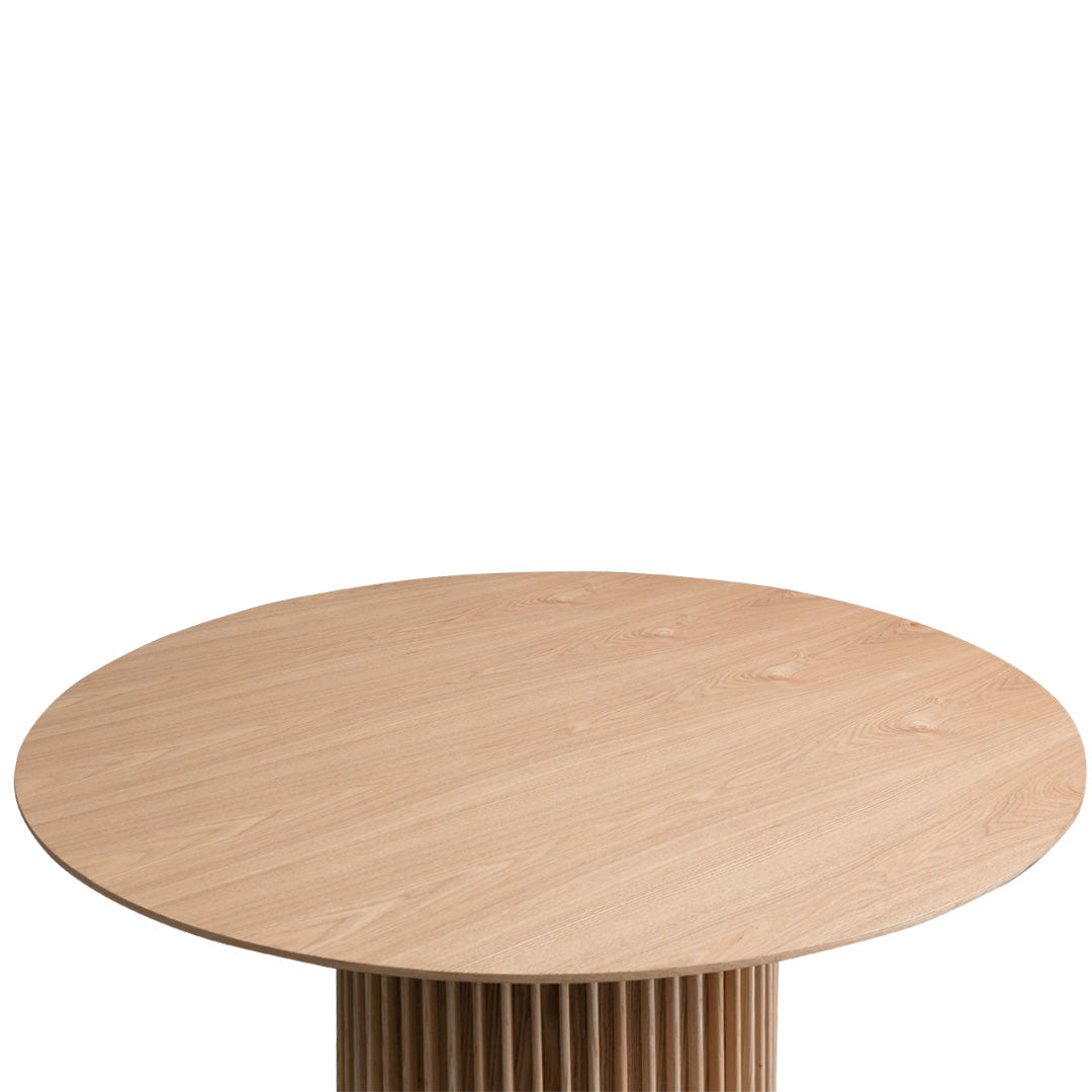 1.2m Round Wooden Dining Table - Natural - image 2