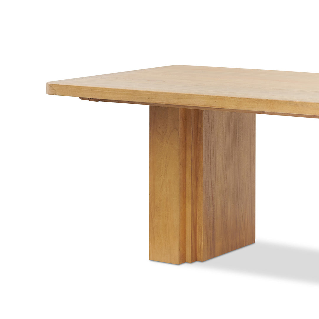 3m Elm Dining Table - Natural