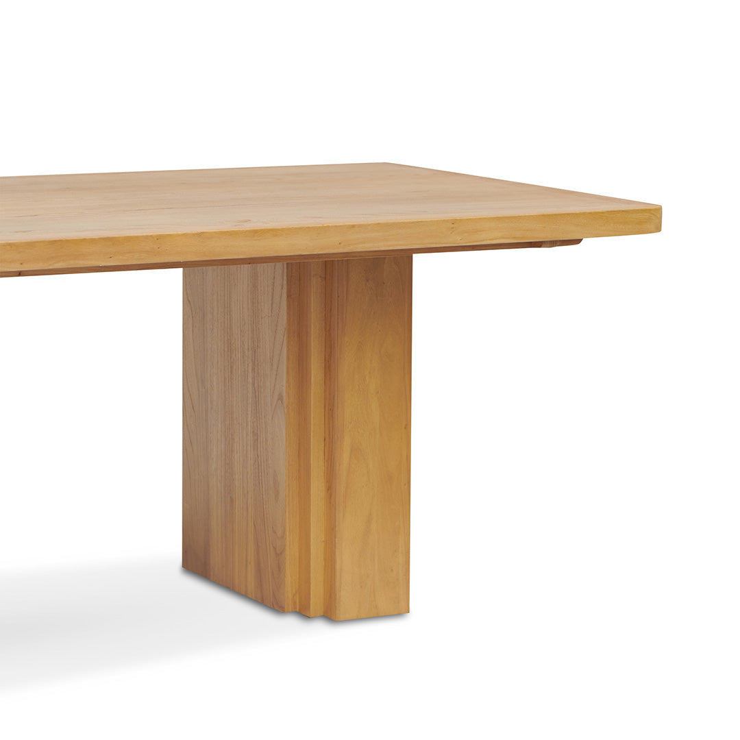 3m Elm Dining Table - Natural