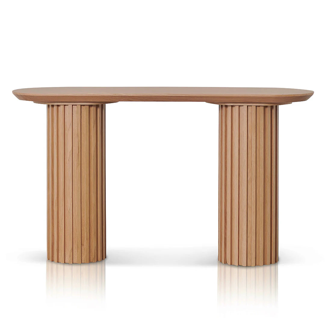 Showcasing Ranilo 1.4m Console Table - Natural Oak DT8306-CN Console Table by Calibre Furniturs