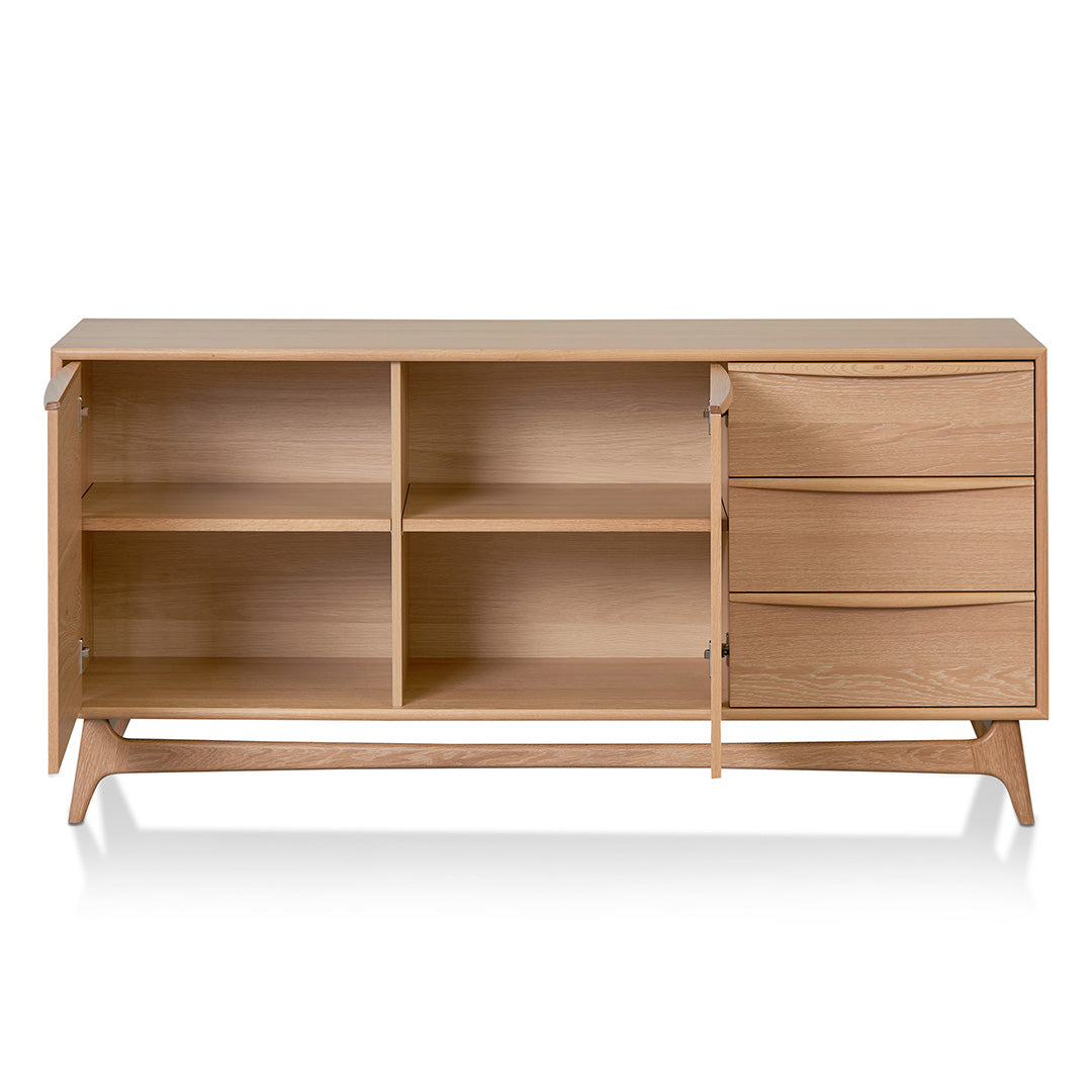 CDT8385-VN Wide Sideboard Unit with Drawers - Natural Oak