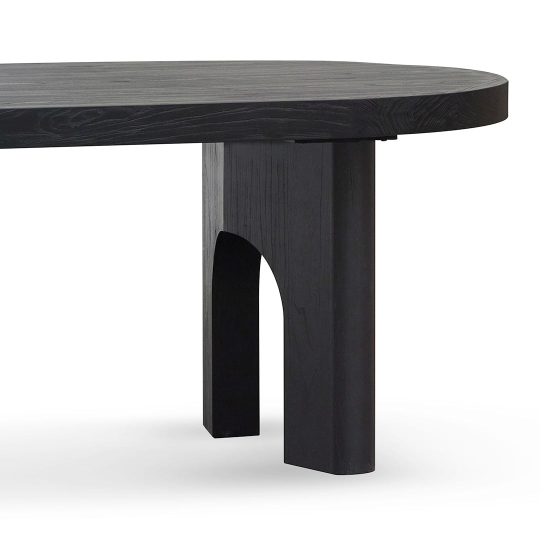 2.8m oval dining table - Black - image 4