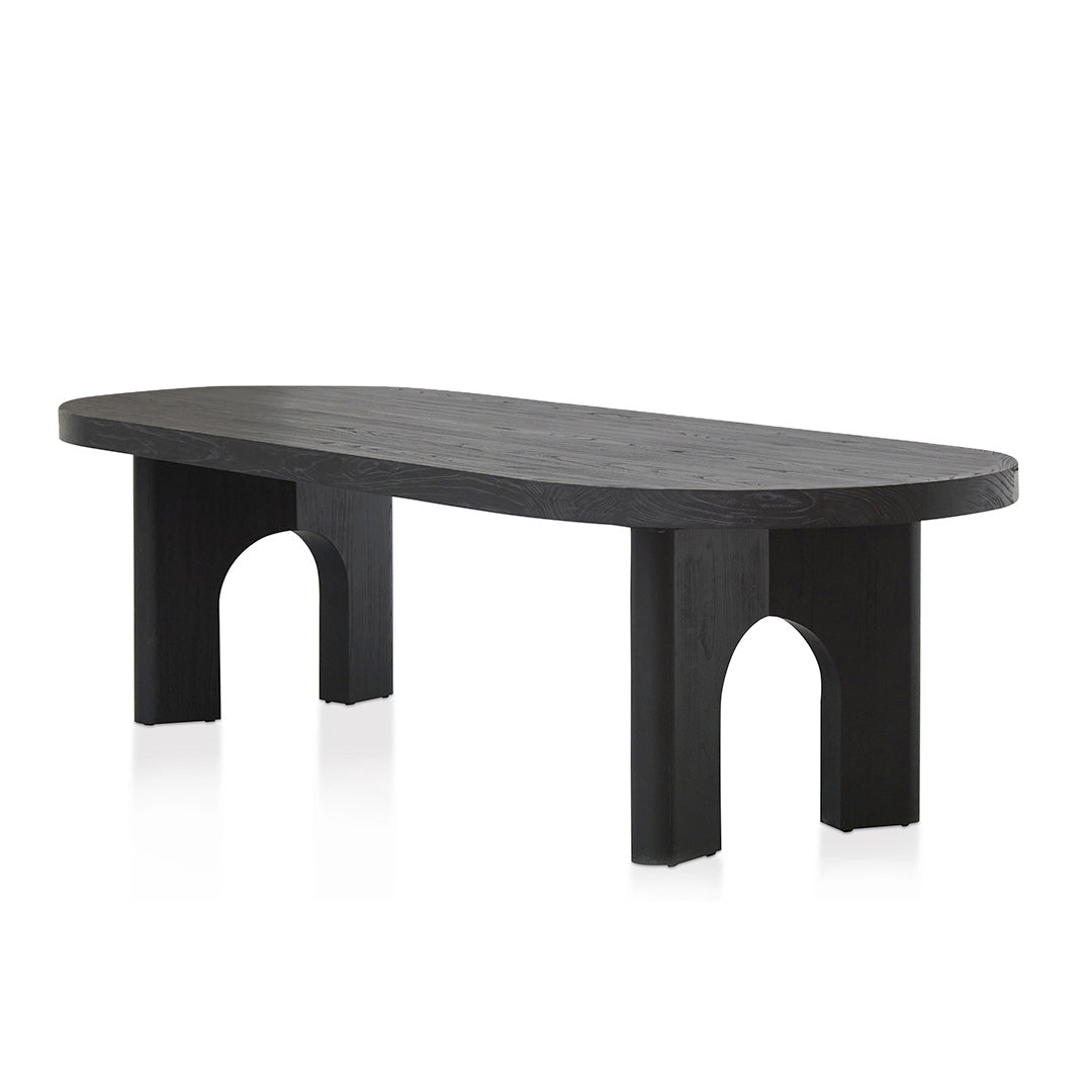 2.8m oval dining table - Black - image 3
