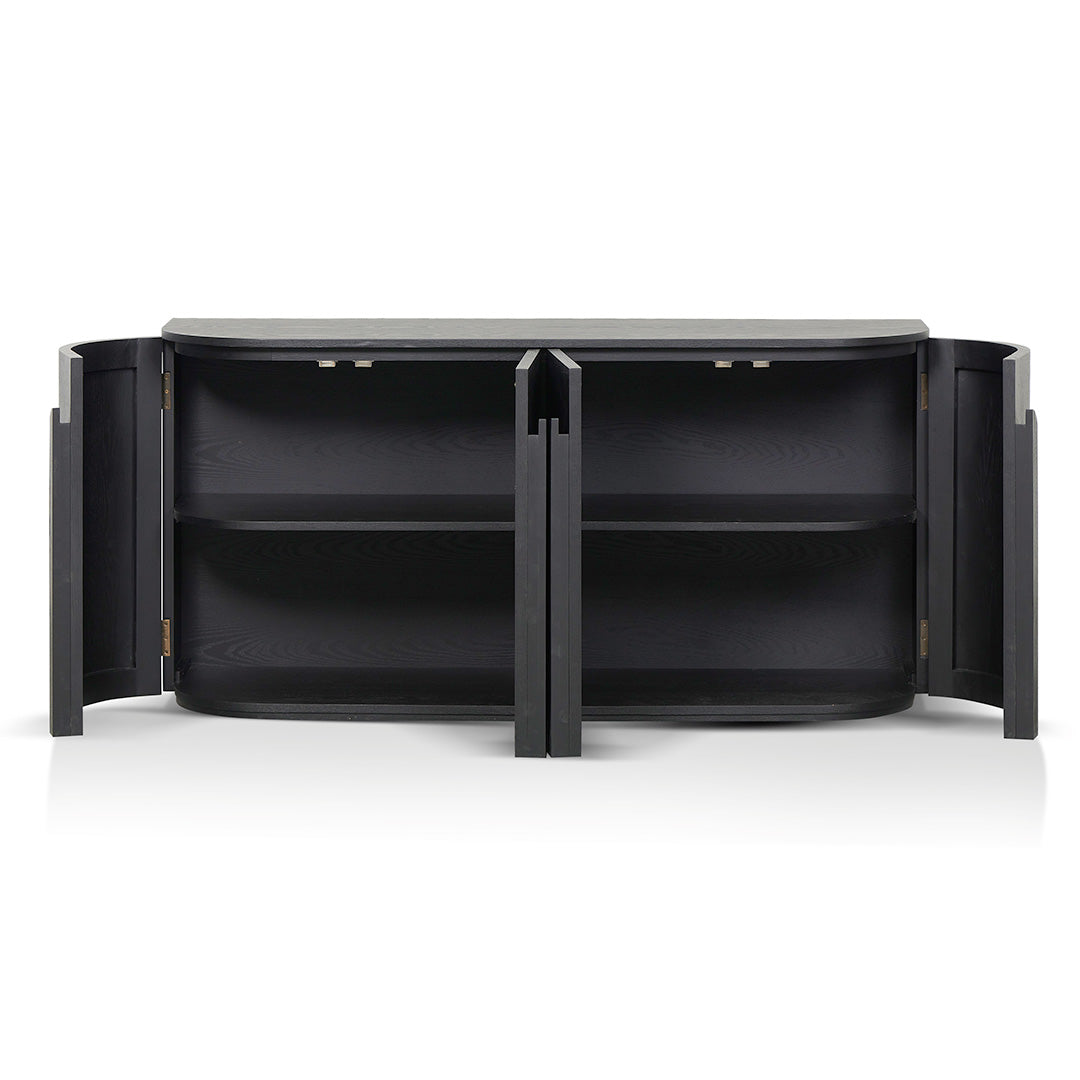 1.6m Sideboard - Full Black