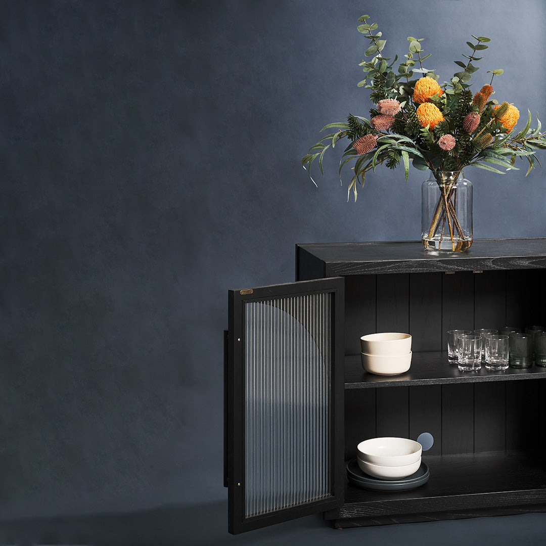 Charles 1.78m Sideboard Unit - Full Black