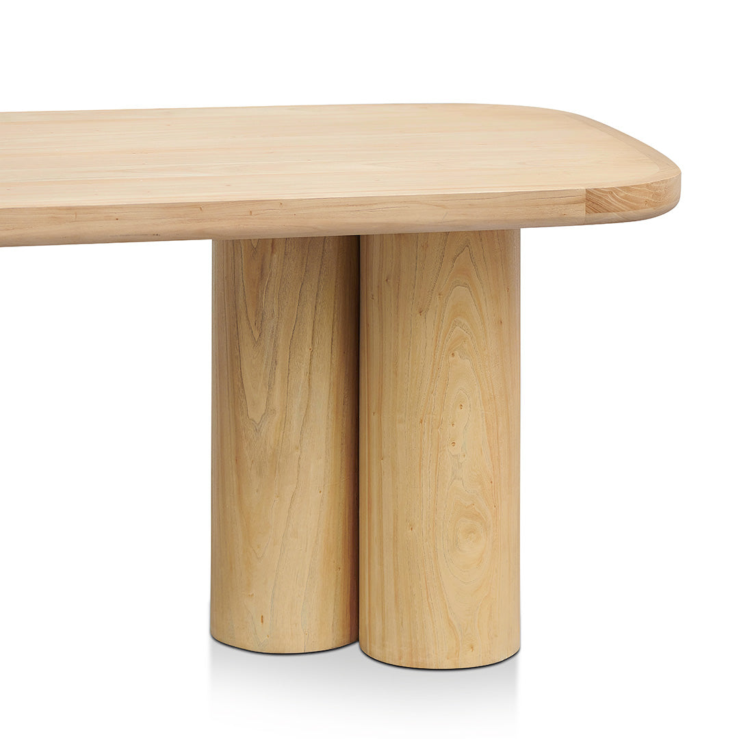 Hallie 2.4m Elm Dining Table - Light Natural
