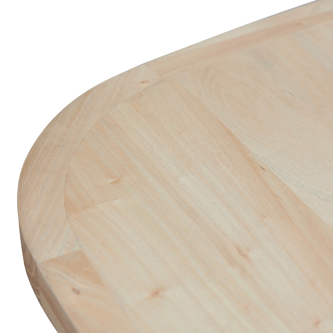 Hallie 2.4m Elm Dining Table - Light Natural